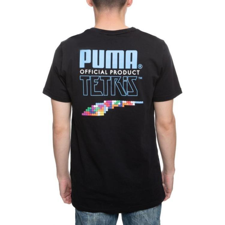 PUMA T Shirts Men's Black Crew Neck Moderate 597138-01