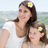 4PCS Egg Flower Acrylic Hairclips Women Girls Sweet Side Bangs Clip Hair Clips Barrettes Hairpins Ponytail Hair Accessories