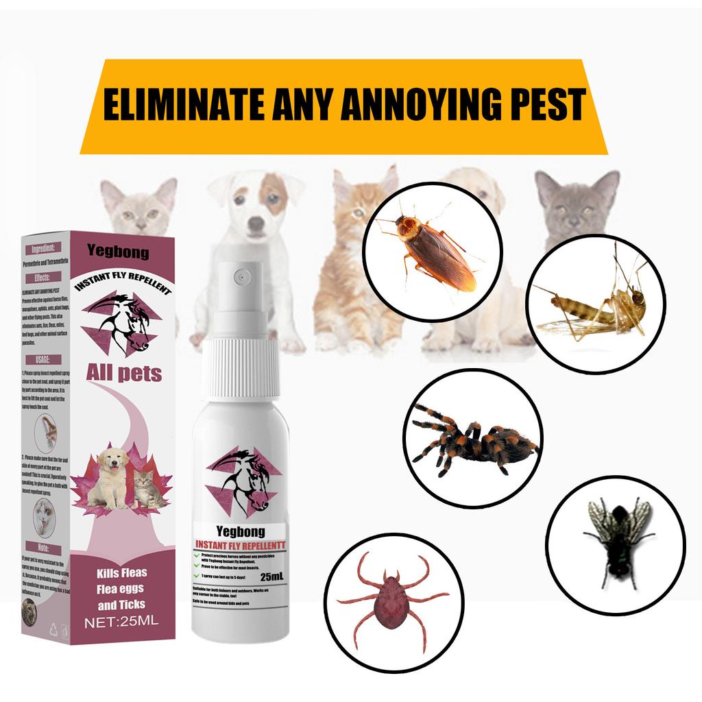  Pet Insect  - 25ML Specially Formulated Pet Spray For In Vitro  Of Lice And Ticks