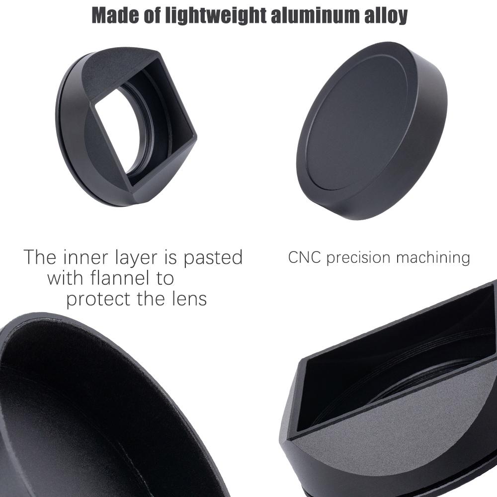 XE5 XF 27f2.8II Lens Hood with 39mm Adapter Ring for Fujifilm Fuji XF27mmF2.8 II XF23mmF2.8 R WR Metal Lens Shade Accessories