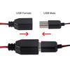 2pcs Circuit Test USB to Alligator Clip Adapter Cable Male Female USB to Alligator Clip Probe USB Cables with Alligator Clip