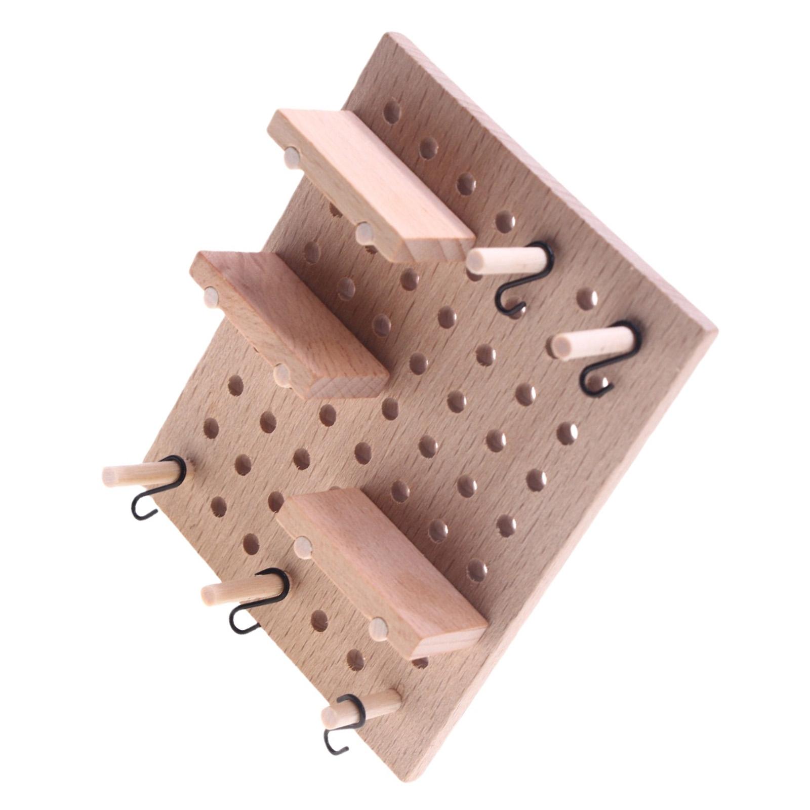 

Miniature Wooden Pegboard For Dollhouse Walls Adjustable Holes BJD Doll Display Creative DIY Project Handcrafted Craftsmanship