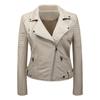 Pu Leather Jacket Female Short Collar Jacket Spring Korean Slim Biker Leather Jacket