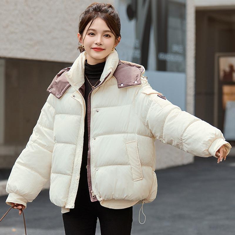 Short Down Cotton Jacket Women's New Small Fashion Sports Down Cotton Bread Jacket Warm Jacket