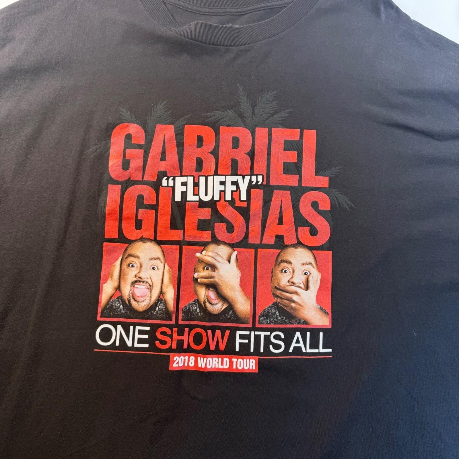 Gabriel Iglesias Fluffy One Show Fits All 2018 Tour Shirt 5XL Black Big Unisex T-Shirt XXL
