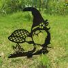 Gnome Shape Garden Stake Landscaping Iron Outdoor Yard Sign for Park