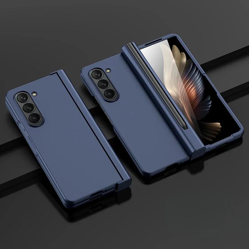 Kunststoffschale Membran Handyhülle für Samsung Galaxy Z Fold 7 6 5 4 3 Fold6 Fold5 Fold7 mit Stifthalter Scharnierschutzabdeckung