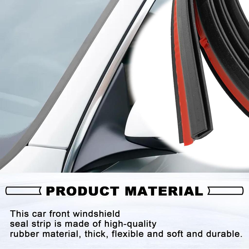 Windshield Rubber Seal Strip - 1.7M/ 5.6Ft Rubber Weather Stripping Window Seal Strirp Moulding Trim, Sunroof Seal For Car/Truck/SUV Front Rear