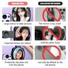 3 In 1 Universal Smartphone Camera Lens Selfie Mirror Clip Kit for IPhone 15 Phone HD Reflective Mirror Holder with Storage Bag