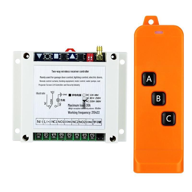 FSK 12V/24V/48V Two-Way Remote Control Switch 30A Relay/Motor Crane Contactor