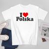 Unisex Unisex Ich liebe Polen Polska Ich liebe Polen Polnisches T-Shirt T-Shirts WoUnisex Jungen 100% Baumwolle T-Shirt