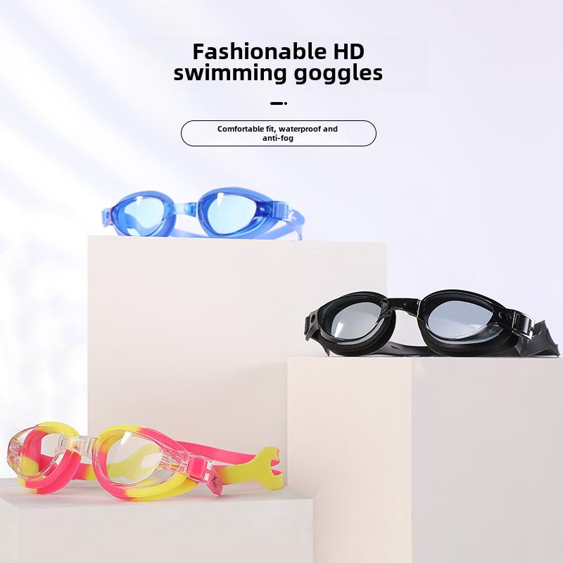 Men's & Women's Anti-Fog Waterproof HD Swimming Goggles for Adults - Plano Myopia, Transparent Lens, Professional Use
