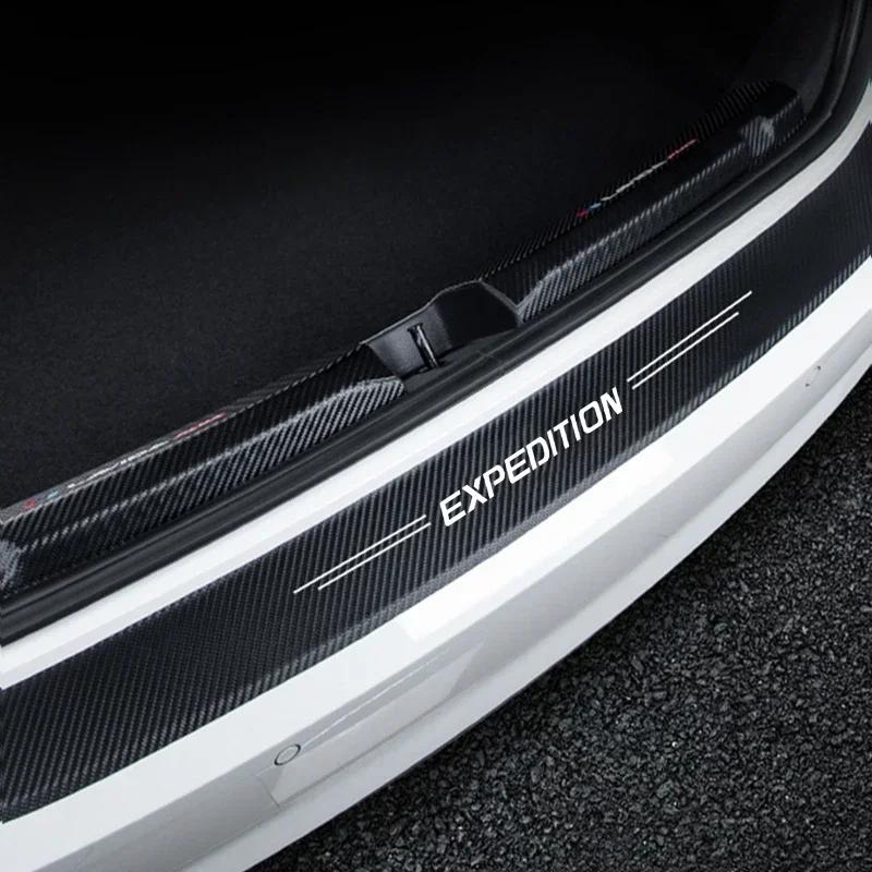 LKLB2 For Ford EXPEDITION Luminous Door Threshold Stickers Scuff Scratch Car Door Threshold Protective Trunk Strips Anti Kick Stickers
