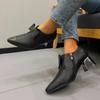 Fashion Fashion Pointed Toe Single Shoes 2025 Spring and Autumn Block Heel Kitten Heel Versatile Fashion Plus Size Women's Shoes