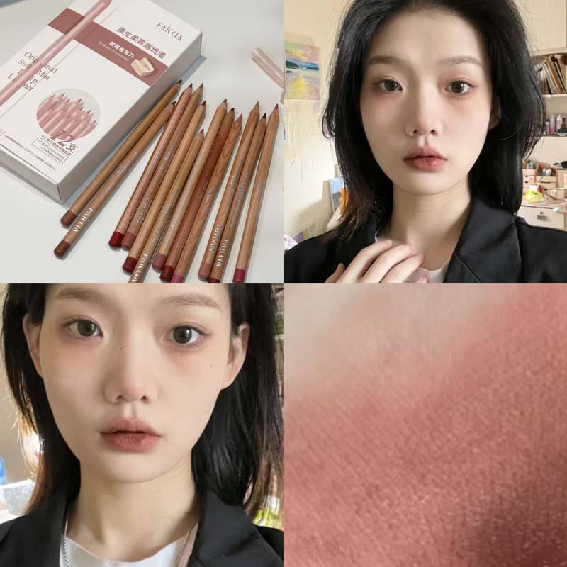 Feixi Matte Nude Lip Liner for Women - Soft Mist, Non-Fading, Ballpoint Pen Design. A Must-Have for Cosplay.