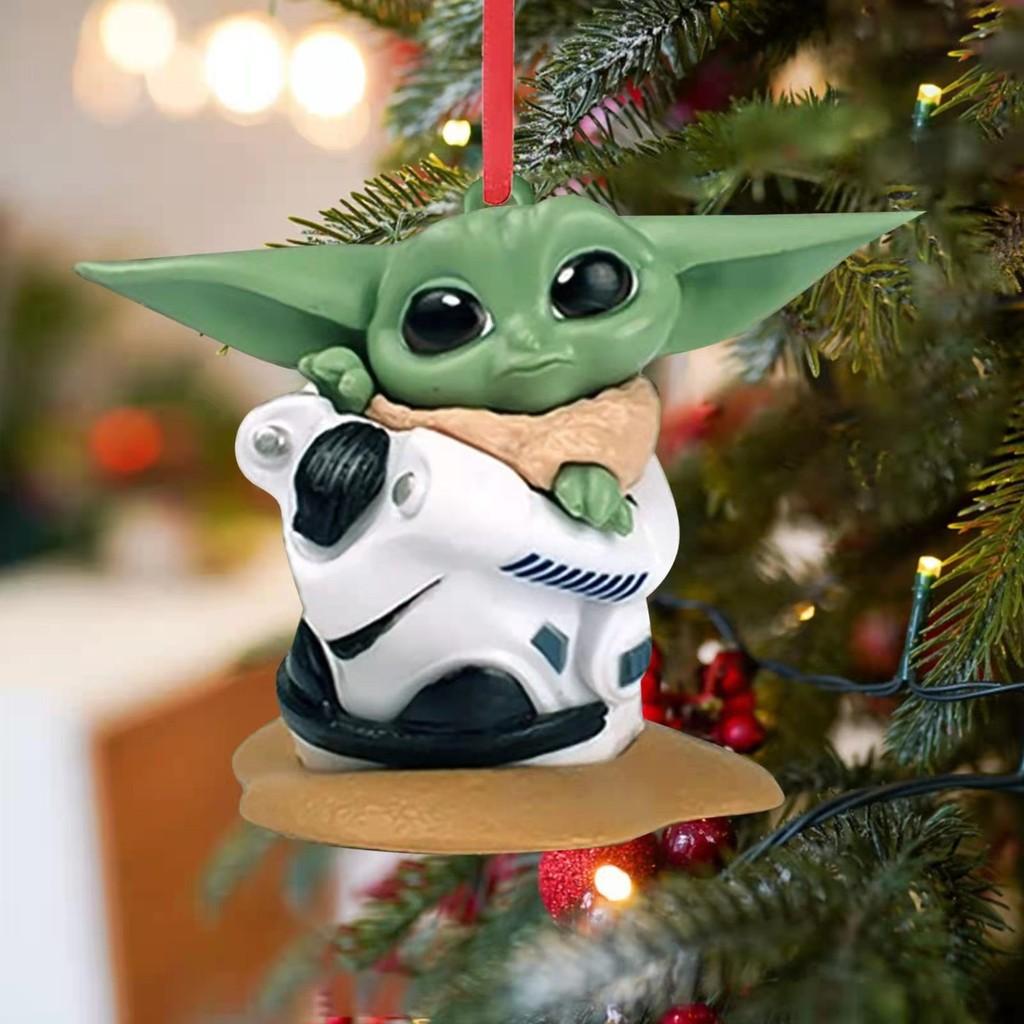 Baby Adorable Cartoon Yoda Santa Holiday Decoration Perfect For Trees Christmas
