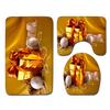 Christmas Bathroom Floor Mat Toilet Three-Piece Set