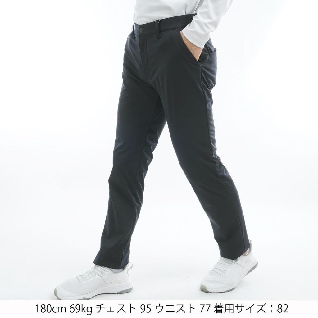 Le Coq Sportif Golf Golf and Men's Fleece-Lined Pants, LG4FLPQ1M, Navy, NV00, Water-Repellent, Windproof, Warm, Stretch.