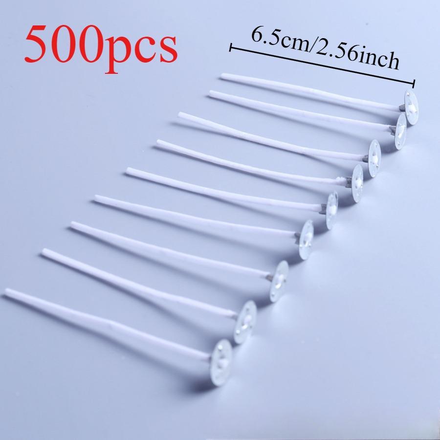100 PCS/500 PCS 6.5-16cm Candle Wicks Smokeless Wax Pure Cotton Core For DIY Candle Making Pre-Waxed Wicks Party Supplies