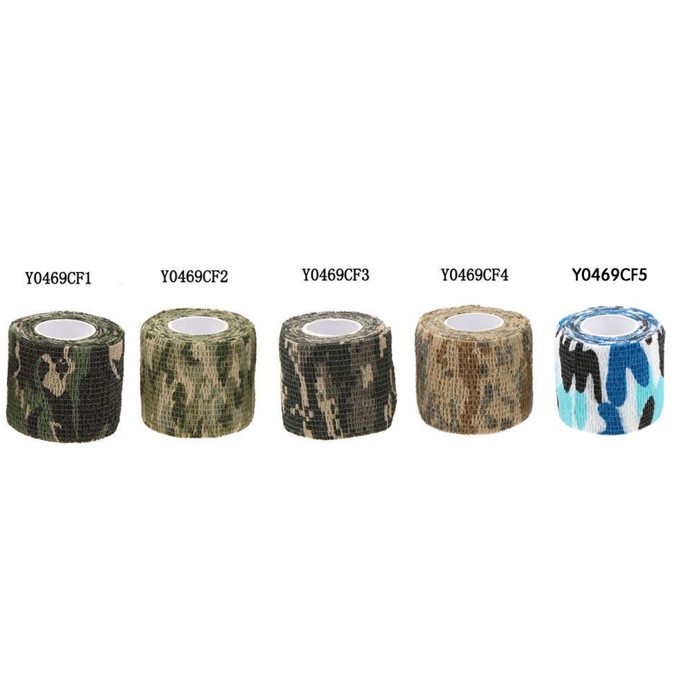 1 Roll Reusable Outdoor Military Camouflage Hunting Camping Cycling Wrap Elastic Stealth Tape