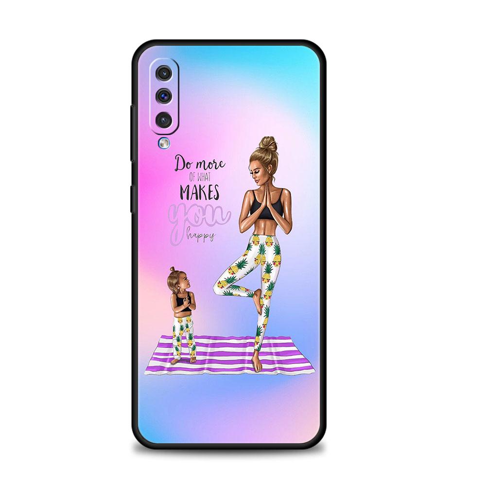 Capinha Cellphone Funda Fashion Girl Super Mom Baby For Samsung Galaxy A50 A10s A70 A30 Note 20 Ultra 10 A20e A40 A20s A10