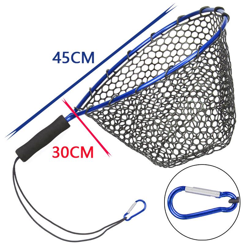 Dip Net Folding Portable Ultra Light Big Fishing Hand Lure Nets Silicone No harm Fish for Sea Saltwater Speed Extension Outdoor