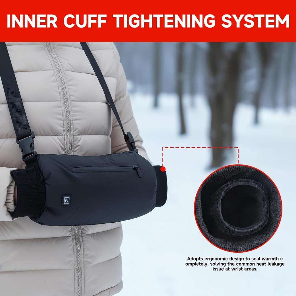 Elektrischer Handwärmer mit 10000mAh Akku - Wiederaufladbarer Taschenwärmer für Männer & Frauen