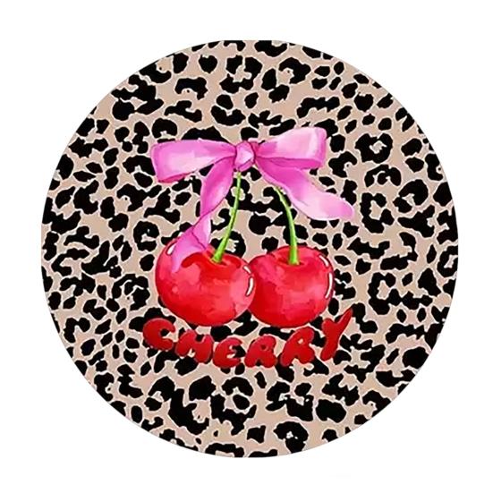 Yousheng 6PCS Car Coasters, Leopard Print Decorative Coasters, Round Heat-Insulating Stain-Proof Cup Holders, for Auto