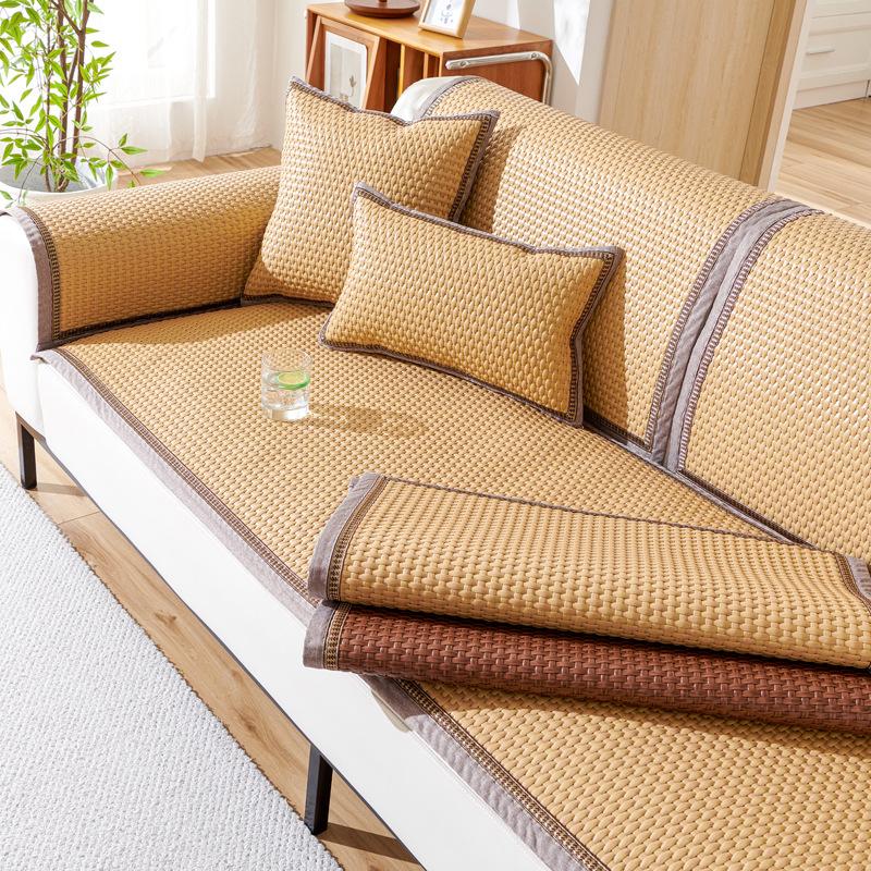 High-Grade Pe Rattan Sofa Mat  New Summer And Summer Seat Cushion Non-Slip Cover Cloth Towel Hair