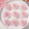 Elegante Tessuto Organza Fiore Design 3D Rose in Organza Fatte a Mano Accessori per Capelli Fai-da-te Accessori per Abbigliamento