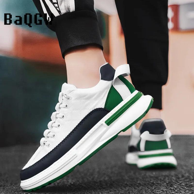 Mode Neue Herren Trendschuhe Lässige Sneaker Leder Bequem Mode Skateschuhe Student Sport Laufen Herren Slipper Rutschfest