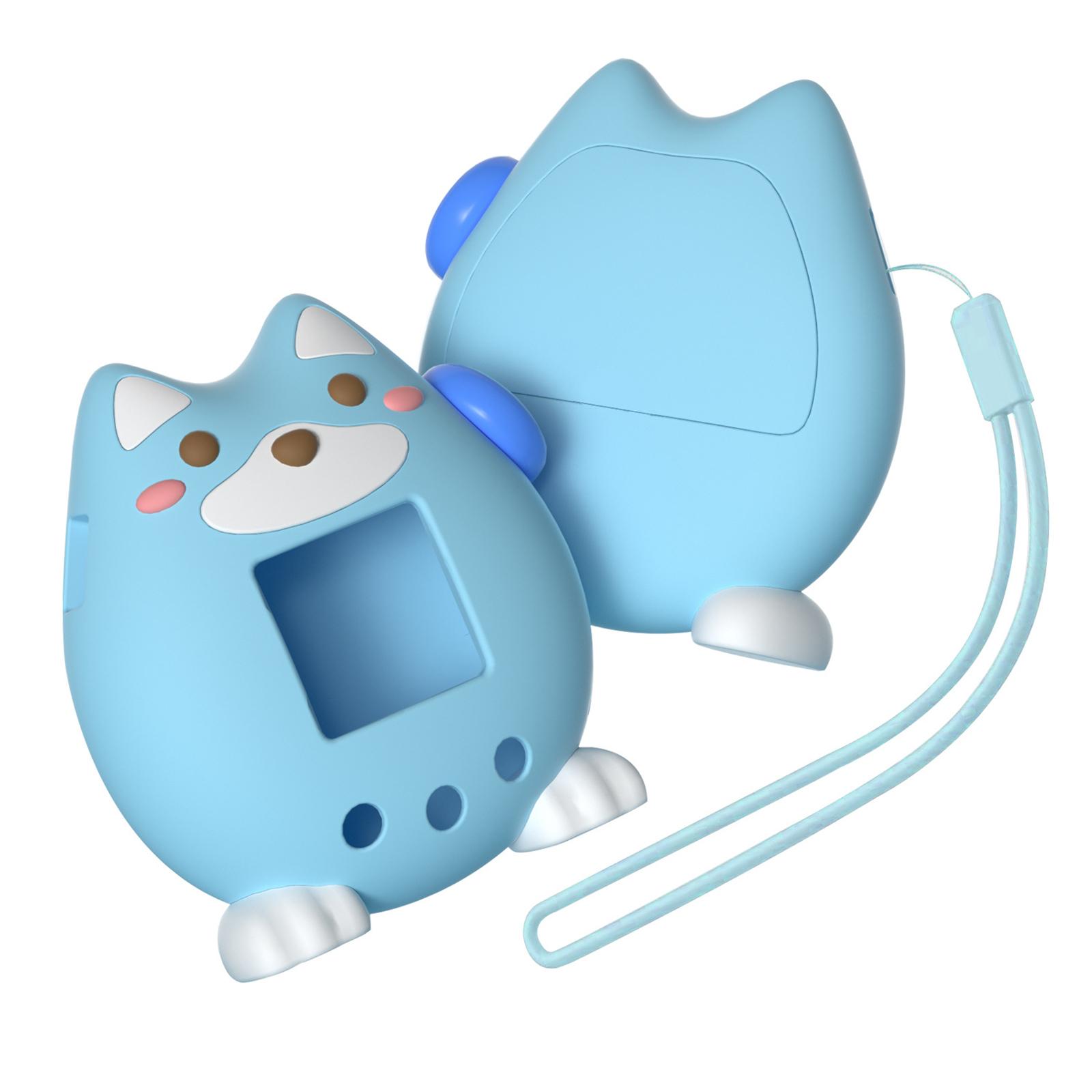 

Для Tamagotchi Paradise Інтерактивний Захисний від подряпин М який та Ударостійкий Чохол з Шнурком Захисний від падіння Тримач Аксесуар з Ковпачком для Кнопки синій