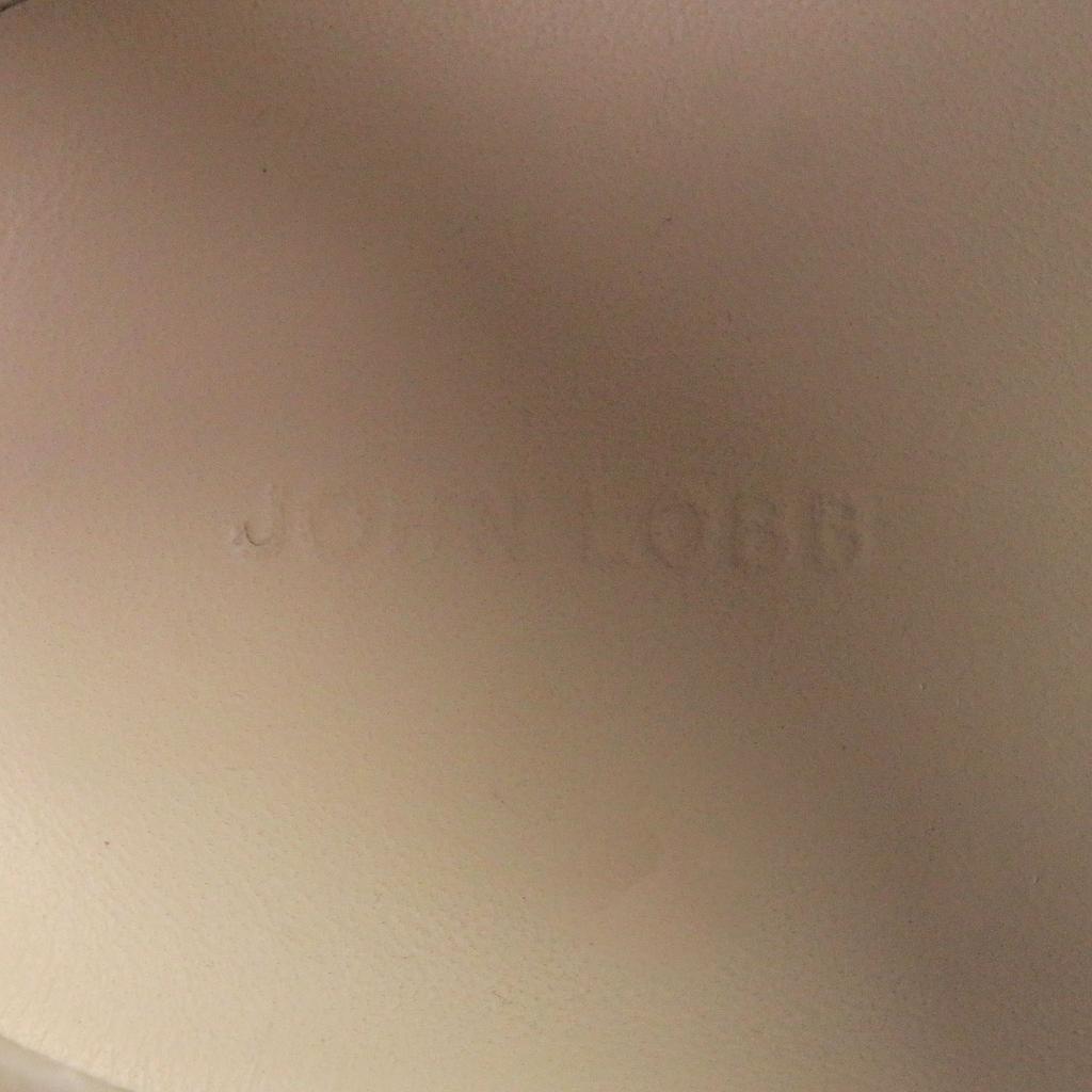 Pristine John Lobb Low Cut Sneakers COURT Beige Yellow Suede Leather Mens 6 Used