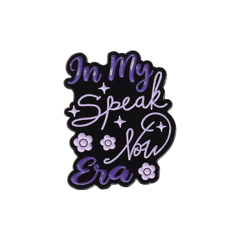

Purple Fun Letter Badge Taylor Swift Inspired Cartoon Brooch Eyecatching Accessory Fashion QHXZ2168