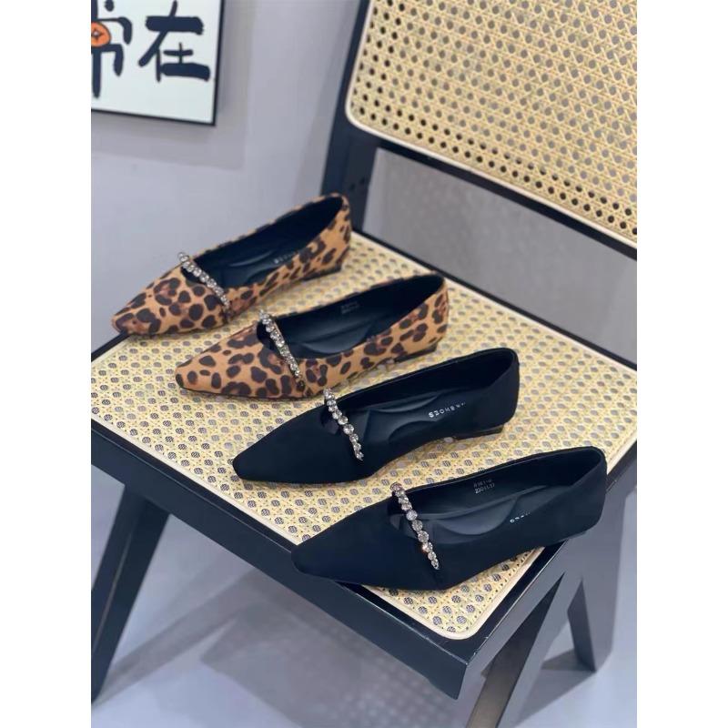 Fashion Spring Autumn Fashionable Comfortable Elegant Versatile and Wear-resistant Casual Flat-soled Leopard Print Shoes Zapatos Mujer