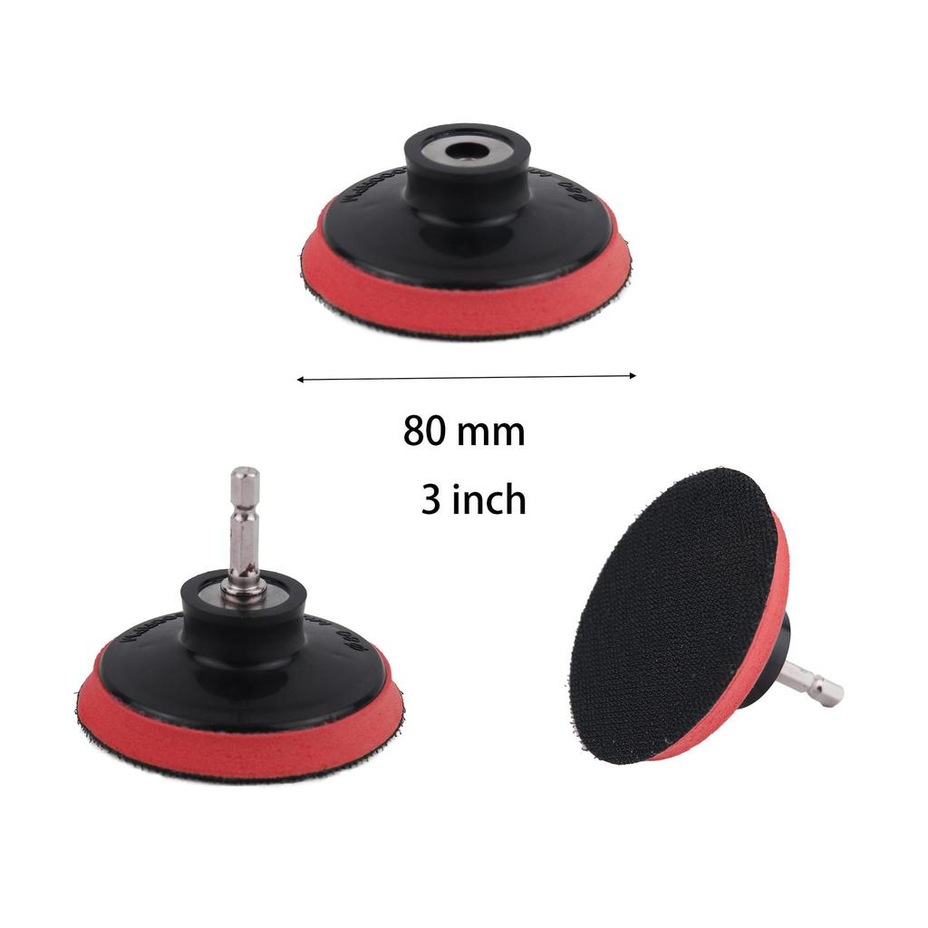 Red Cotton Polishing Pad: 3-7 Inch, Car Wax & Polish, Nylon Hook & Loop, M10/M14 Options