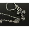 Used Necklace Silver Tiny Filigree Cross Stamped Silver925