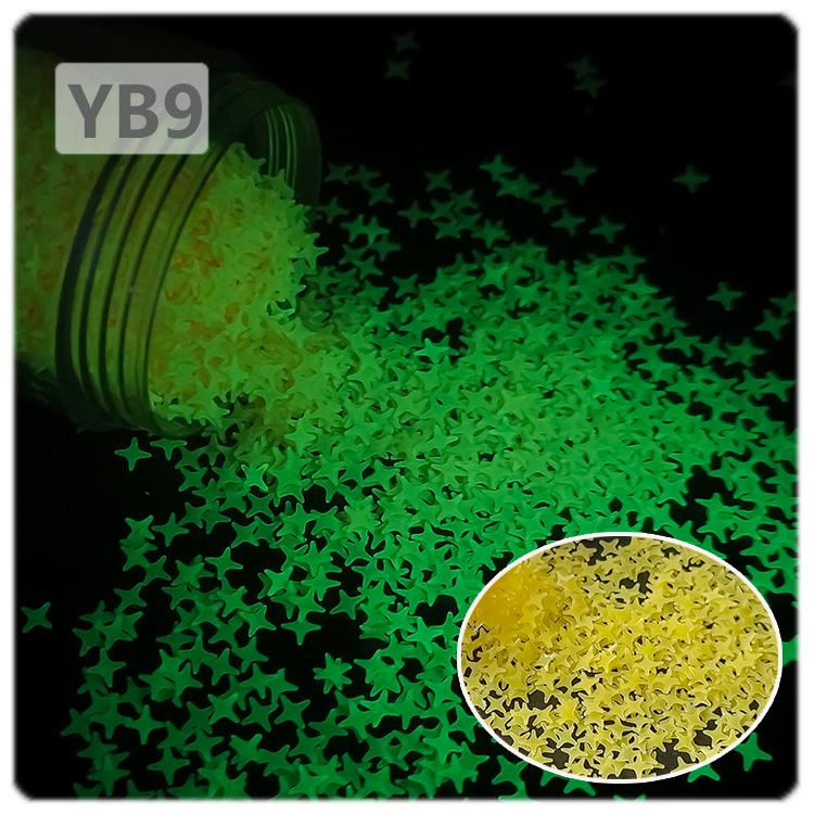 YALEDUO Luminous 4MM Cross Star Sequins, Eight Color Options, Long-Lasting Four-Pointed Star Design