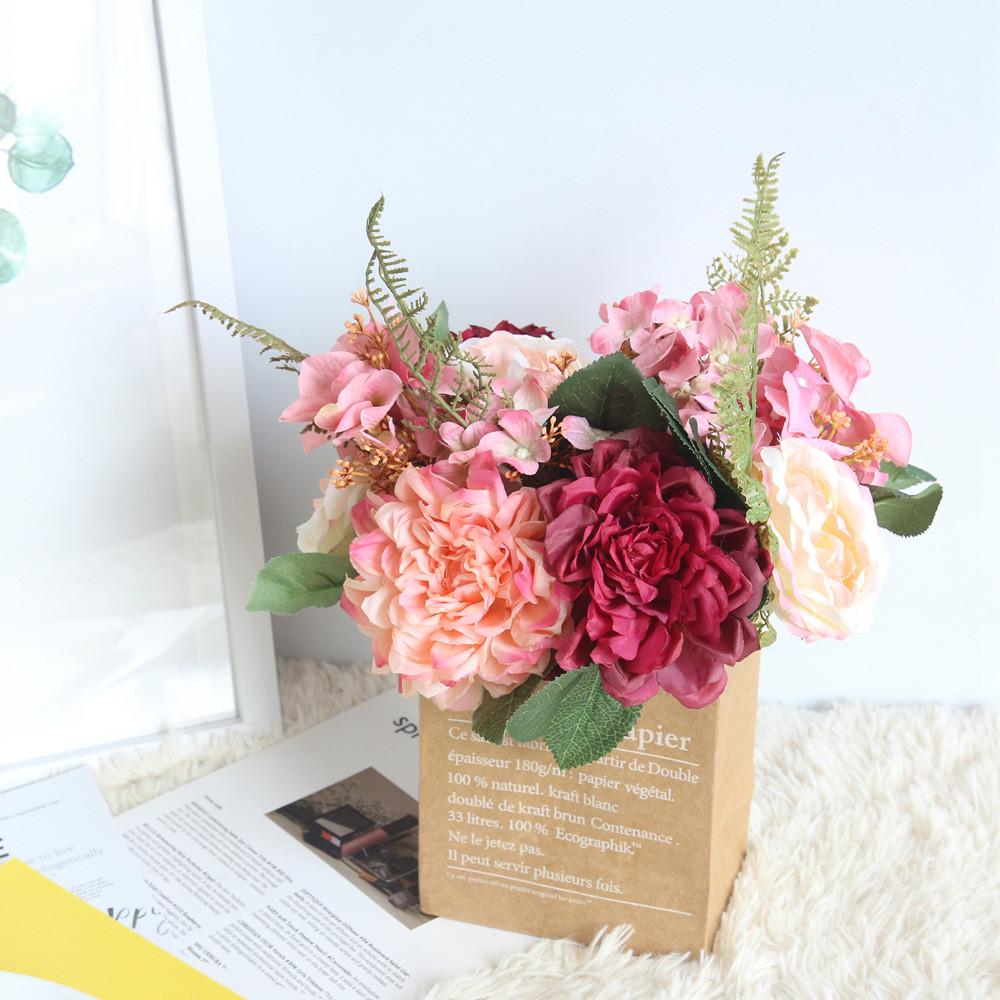 Roztomilá úložná taška Kraftová papírová taška na prádlo Dětské hračky Hračky ovoce a květiny