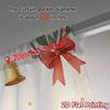 2pcs,Curtains Christmas Bells Ornaments Leaves Bows (2) Chic Curtains&Drapes Polyester Easy Install Curtains Gifts Decorative