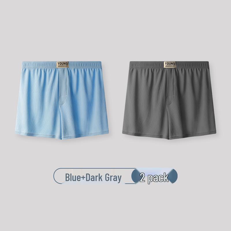 Men's Plus Size Ice Silk Casual Shorts - Breathable and Soft for Summer, Sleepwear, or Home.