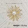 European & American Rhinestone Retro Gypsophila Eight-Pointed Star Brooch for Sweaters & Scarves
