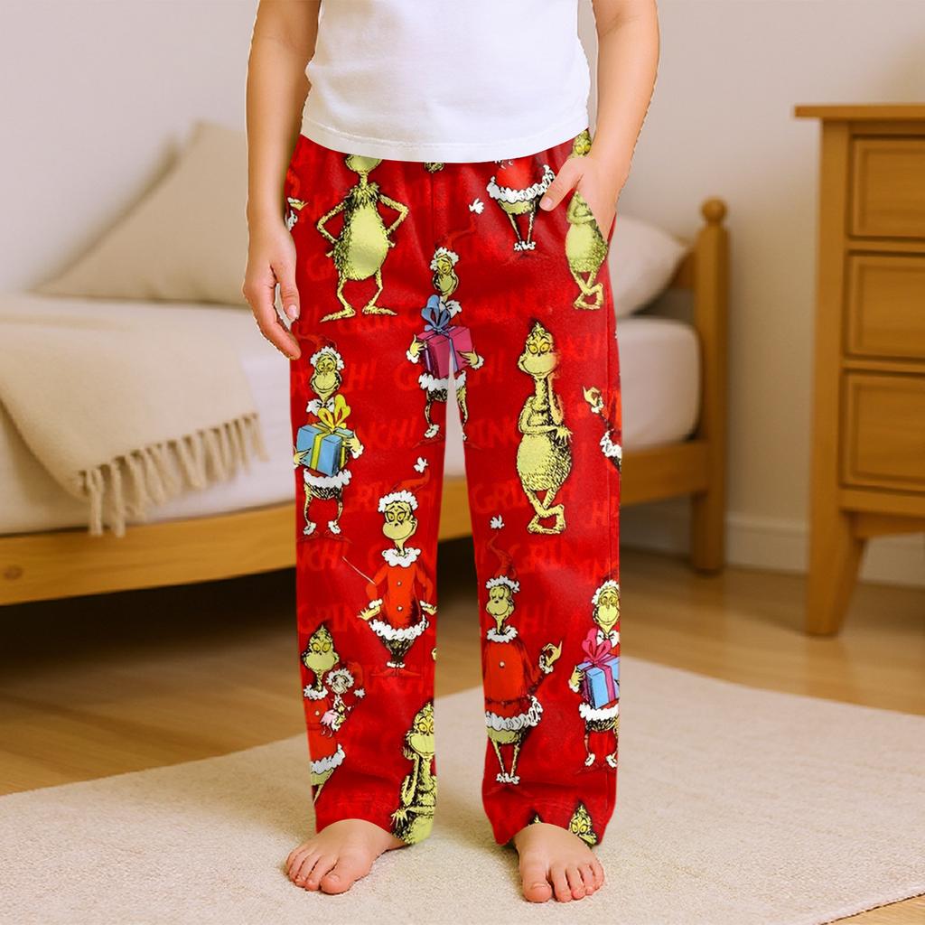 Fasjonable barnebukser med allsidig trykk og lommer