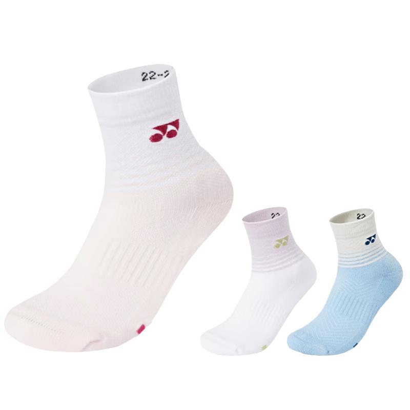 YONEX Women s Mid-Calf Sweat-Wicking Breathable Badminton Socks (3-Pair Pack) 22-25cm