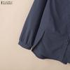 ZANZEA Women Solid Color Loose Casual Long Sleeve Blouse
