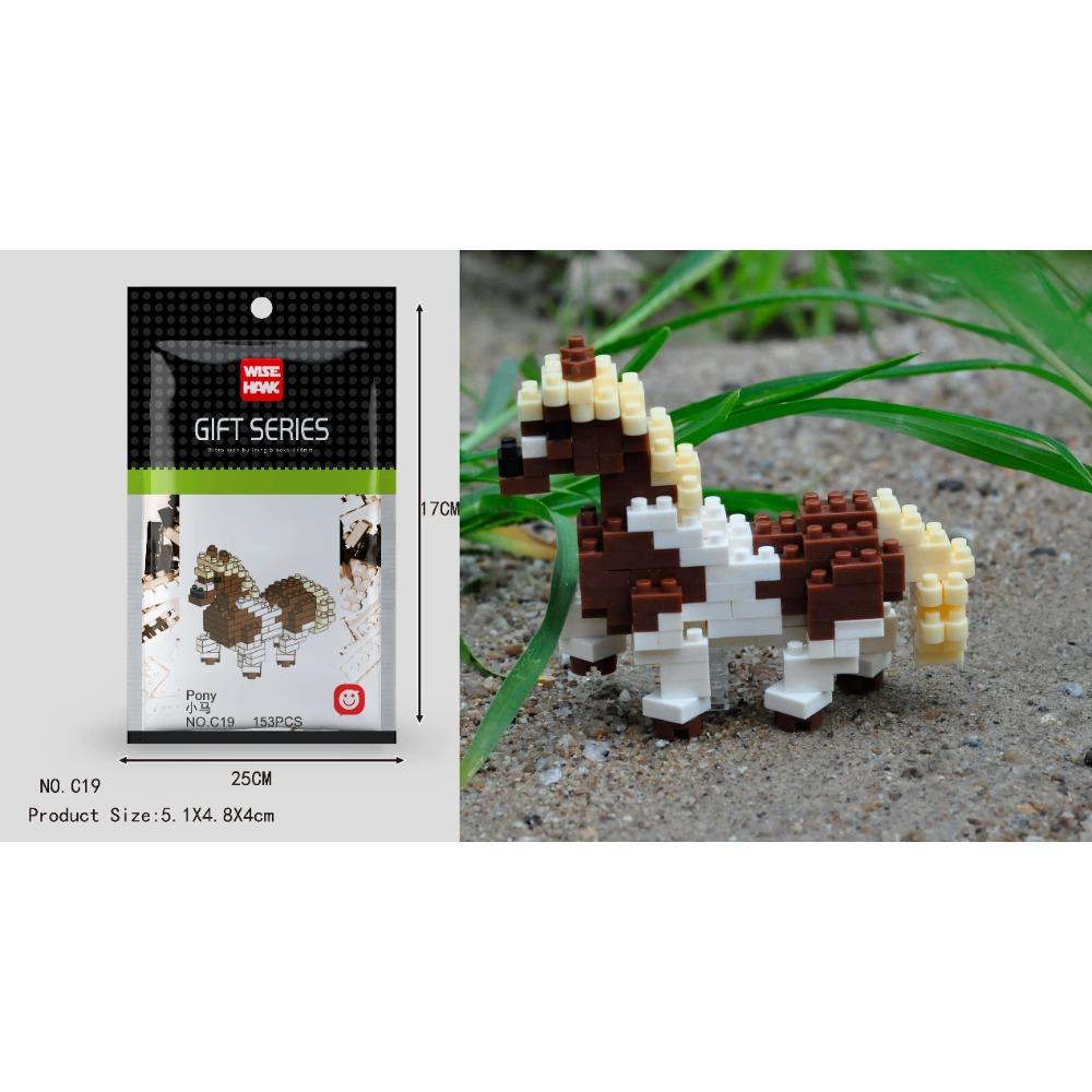 Mini Building Blocks 3D Animal Diamond Model Micro Bricks Dog Cat Bird Moose Wolf Panda Macaw Toys For Children Birthday Gifts
