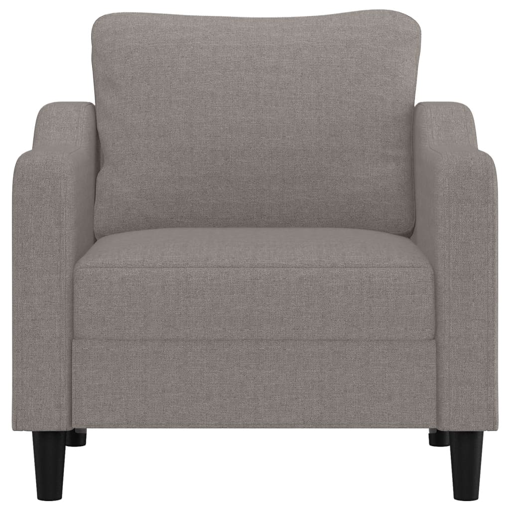 Vidaxl Armchair, Taupe, 60 Cm, Upholstered In Fabric