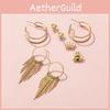 Alloy Half Chic Circle Crown Bee Heart Stud Earrings Ideal For Birthdays More And