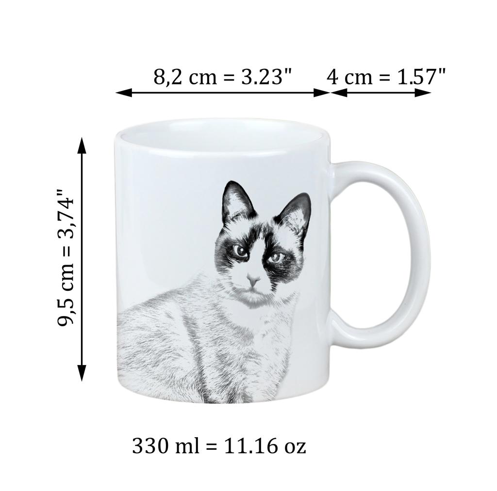 Snowshoe - cat mug, cheerful mug for a dog lover, personalized gift from the Art-Dog brand