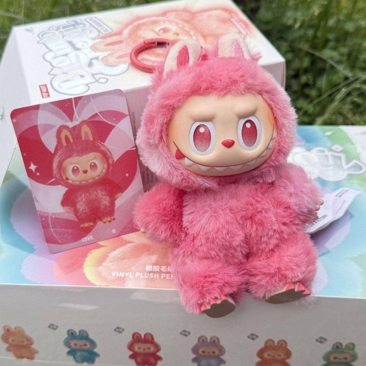 

Labubu 3.0 Фронтальная Высокоэнергетическая Резиновая Морда Плюшевая Модная Игрушка Кукла Кукла Подвеска для Сумки розовый